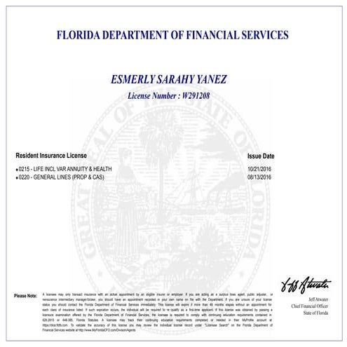 Florida License | PDF