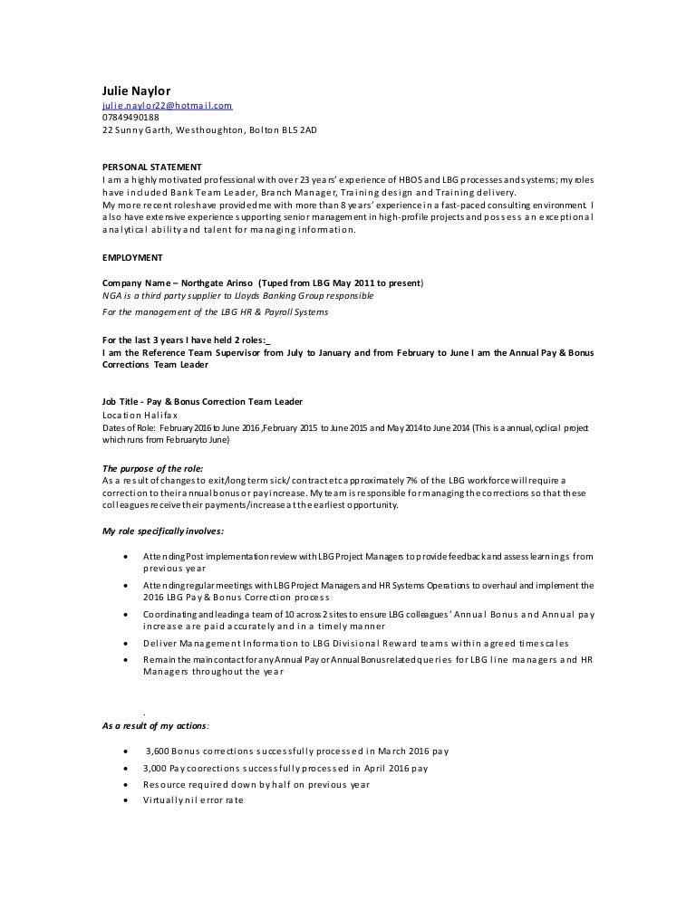Julie Naylor Docx Cv To Aug 2016 1