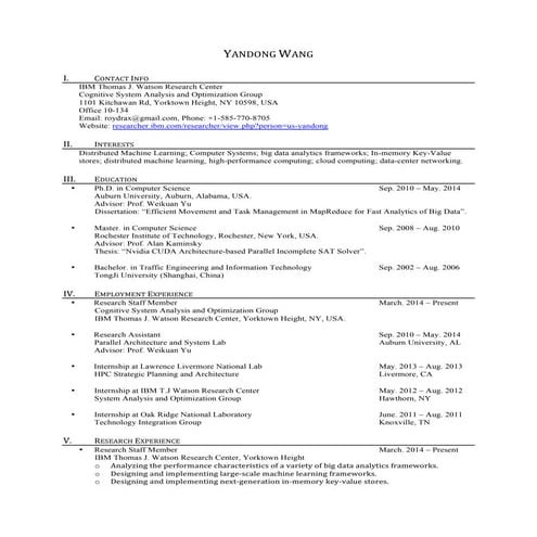 YandongWang_Resume