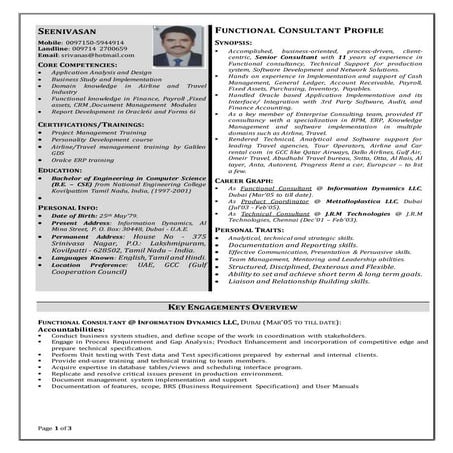 Seenivasan  - Resume