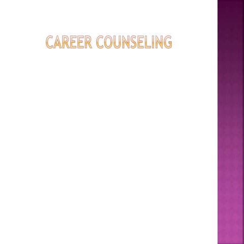 CAREER COUNSELING training