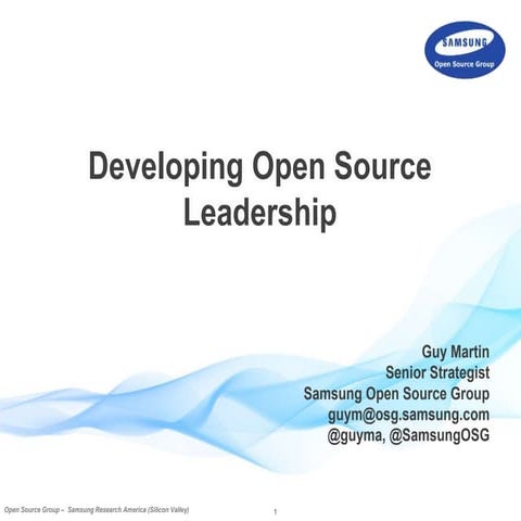 Developing OSS Leadership (LinuxCon NA - 2014)