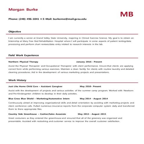 Resume without address | DOCX