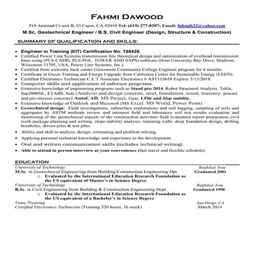 Fahmi Resume Civil