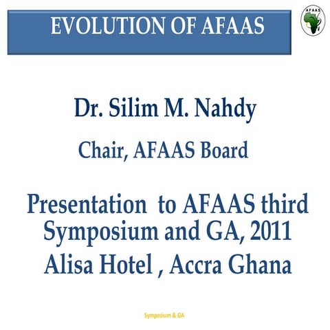 Afaas presentation to afaas third symposium 2011