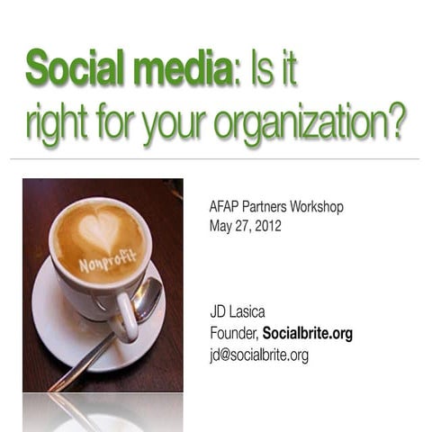 Is social media right for your nonprofit?