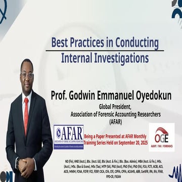 AFAR Best Practices in Conducting Internal Investigations -Prof Oyedokun.pptx