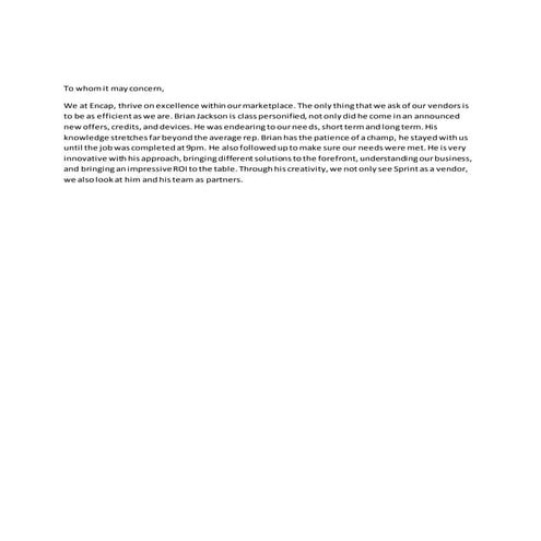 Encap Character Letter | DOCX