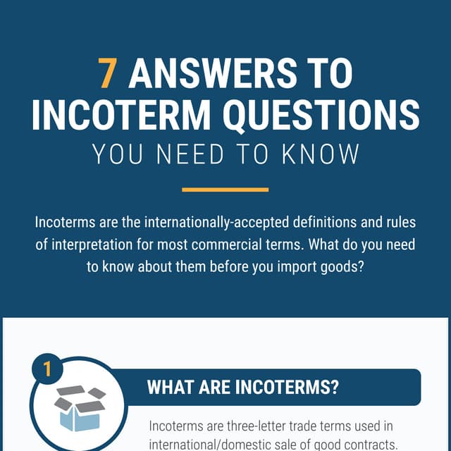7 Answers to Incoterm Questions