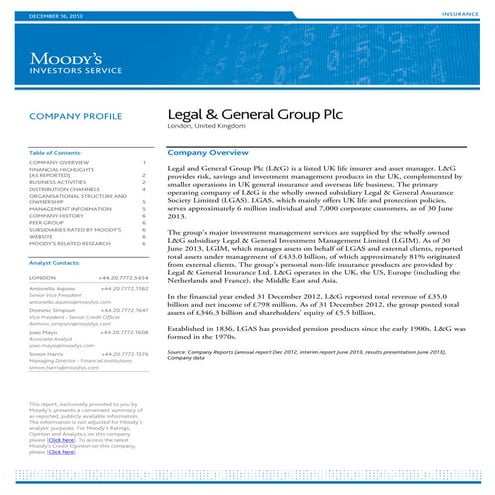 Legal & General Company Profile