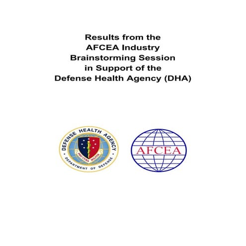 AFCEA Defense Health Agency (DHA) Brainstorming Session Notes