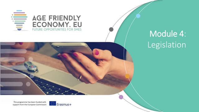 Age Friendly Economy - Legislation and Ethics of Data Use
