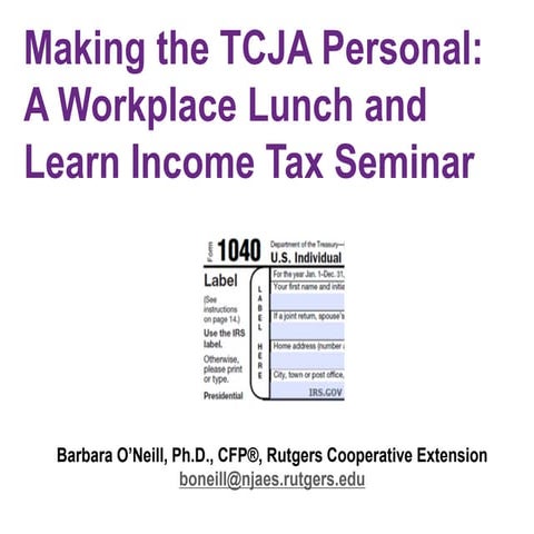 AFCPE 2018-TCJA Workplace Seminar Presentation