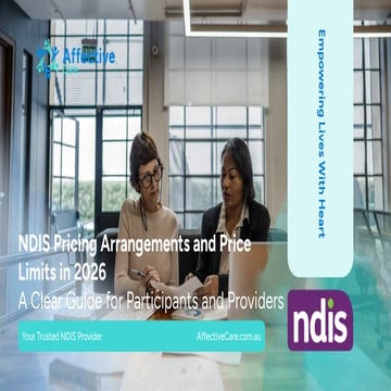 NDIS Pricing Arrangements and Price Limits in 2026: A Clear Guide for ...