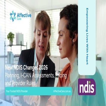 New NDIS Changes 2026: Planning, I-CAN Assessments, Pricing and ...