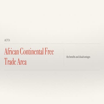The African Continental Trade Area | PDF