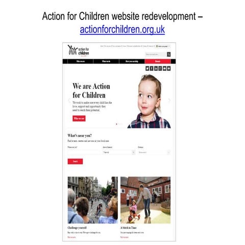 Action for Children website redevelopment