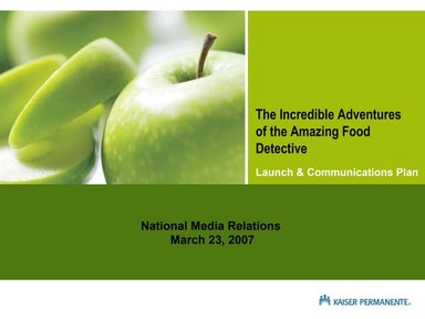 Amazing Food Detective Video Game Marketing 