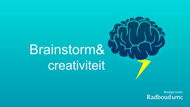 Workshop brainstormen voor studenten Radboudumc