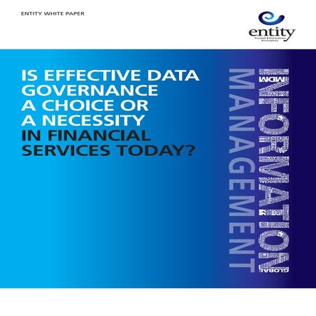 Is effective Data Governance a choice or necessity in Financial Services?