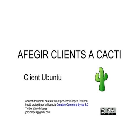 Afegir un client SNMP Ubuntu a Cacti