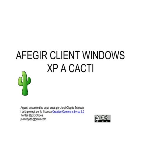 Afegir un client Windows XP a Cacti