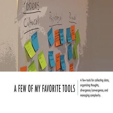 A Few of My Favorite Tools