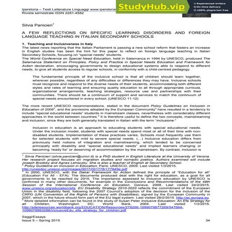 A Few Reflections On Specific Learning Disorders And Foreign Language Teachin...