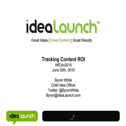 Tracking Content ROI