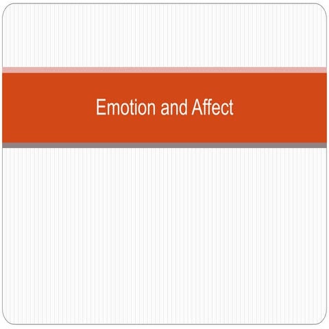 Affect and emotion cvh