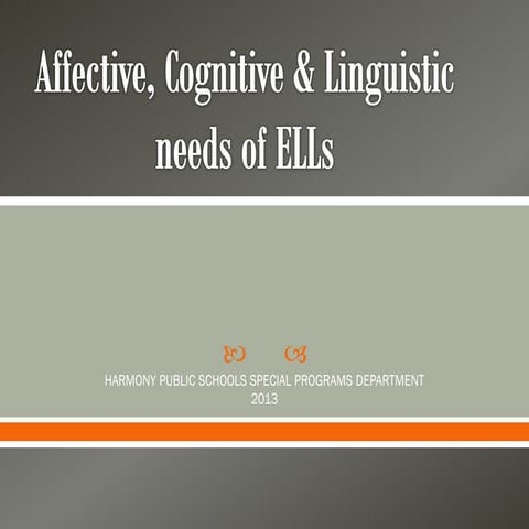 Affective cognitive and linguistic needs of lep students