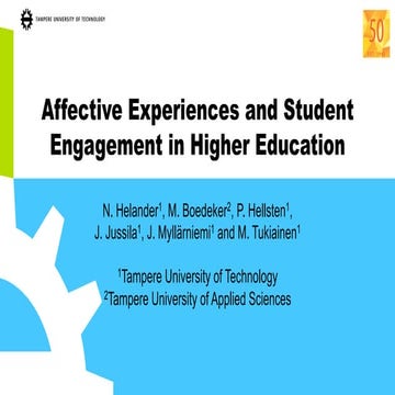 Affective experiences and student engagement in higher education