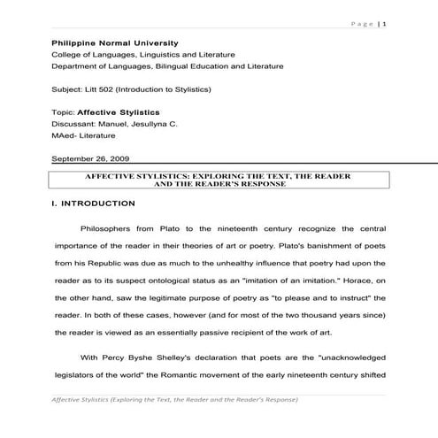 Affective stylistics