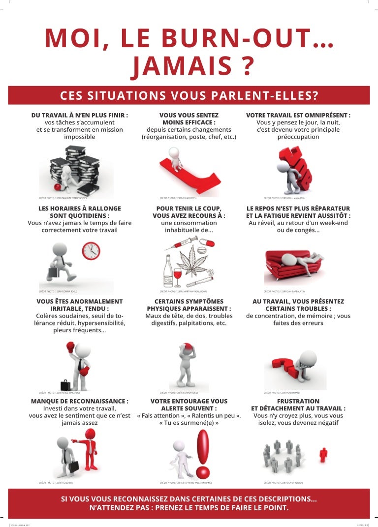 Affiche sur le burnout
