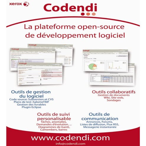 Affiche : Les outils Codendi 