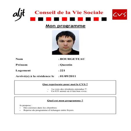 Affiche candidat bourgeteau