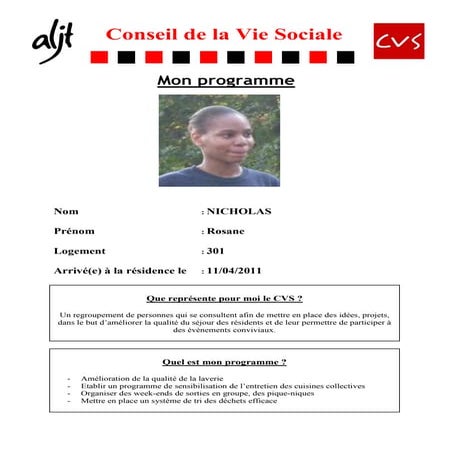 Affiche candidat nicholas