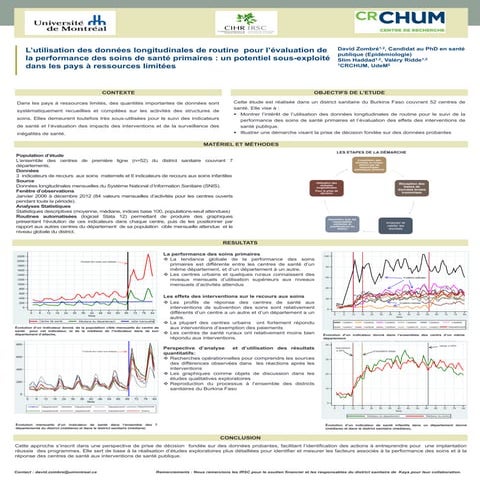 L’utilisation des données longitudinales de routine pour l’évaluation de la p...