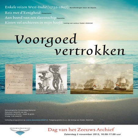 Affiche dag van het zeeuws archief 2 nov 2013