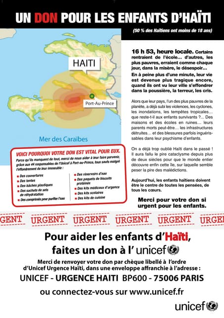Affiche Urgence Haiti (French)