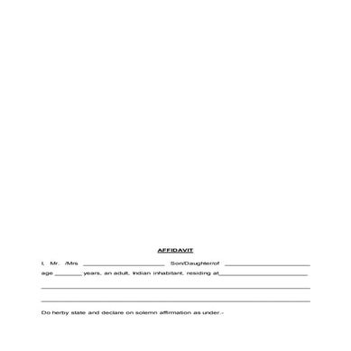 Deped Affidavit Of Undertaking - Free Word Template