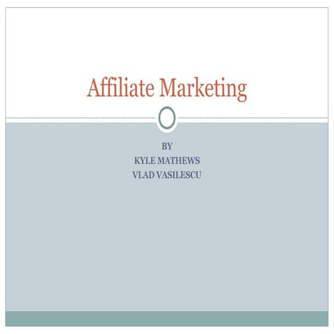 Affiliate Marketing