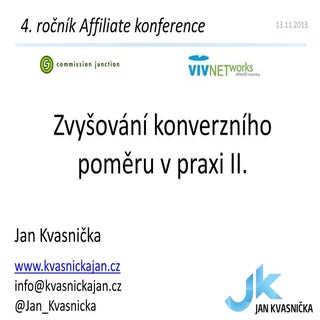 Zvyšování konverzního poměru v prax...