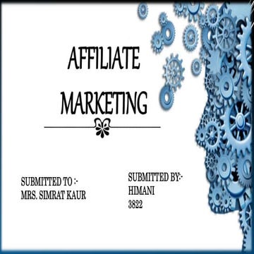 Affiliate marketing