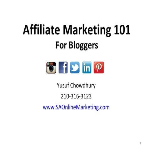 Affiliate Marketing 101 For Bloggers