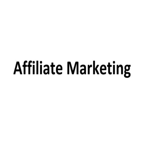 Affiliate Marketing
