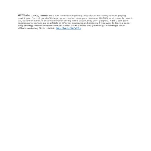 Affiliate programms affiliate marketing | DOCX