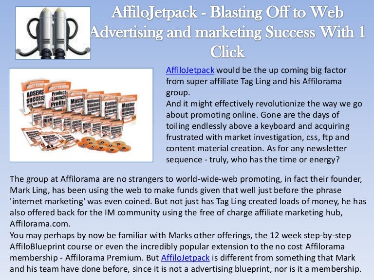 Affilio Jet P Ack Blasting Offto Web Advertisingand Marketing Succses