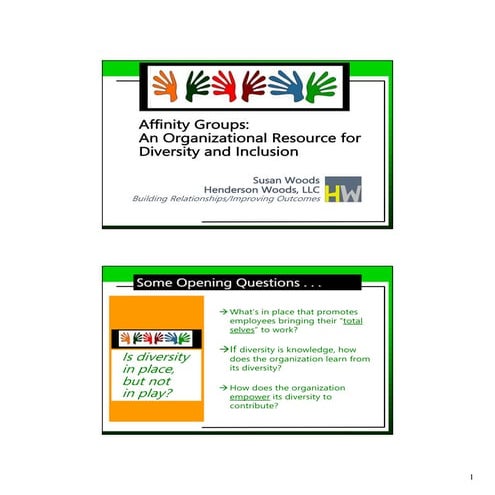 Affinity Groups   An Organizational Resource