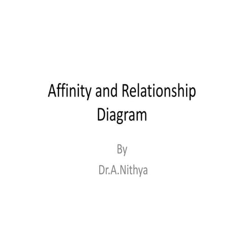 Affinity and relationship diagram | PPT